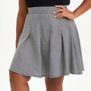 Mini Twill Pleated Skater Skirt TORRID